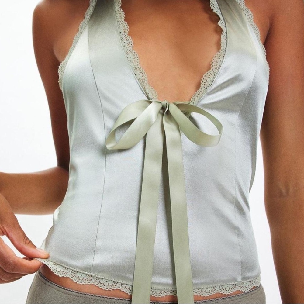 Urban Outfitters Kimchi Blue Satin Halter Top